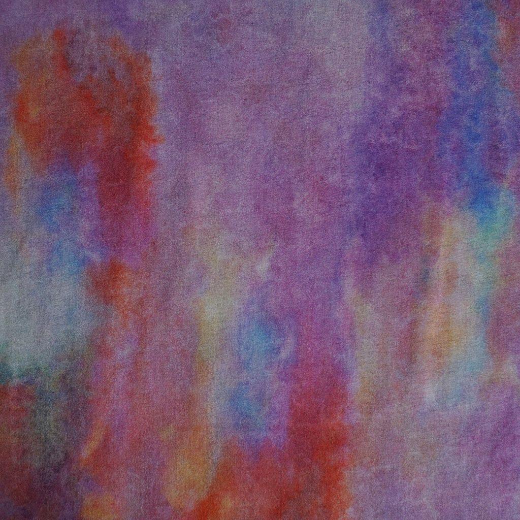 Leichte Baumwolle Crepe Aquarell bunt